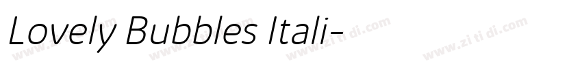Lovely Bubbles Itali字体转换
